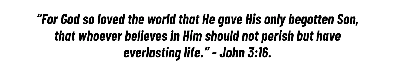 for God so loved the world